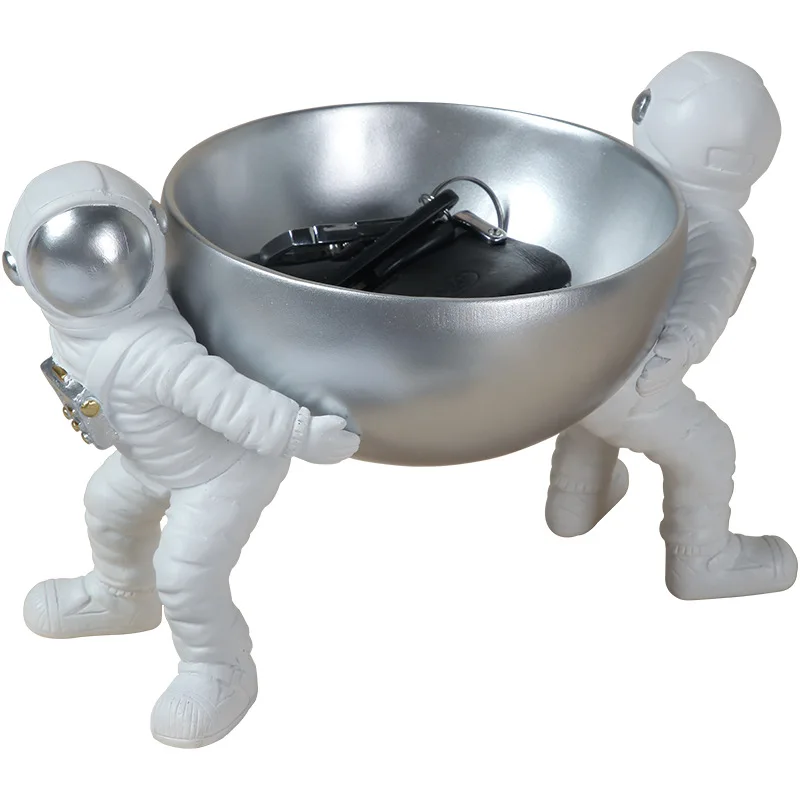 Nordic light luxury astronaut storage ornaments porch key creative living room dried fruit plate