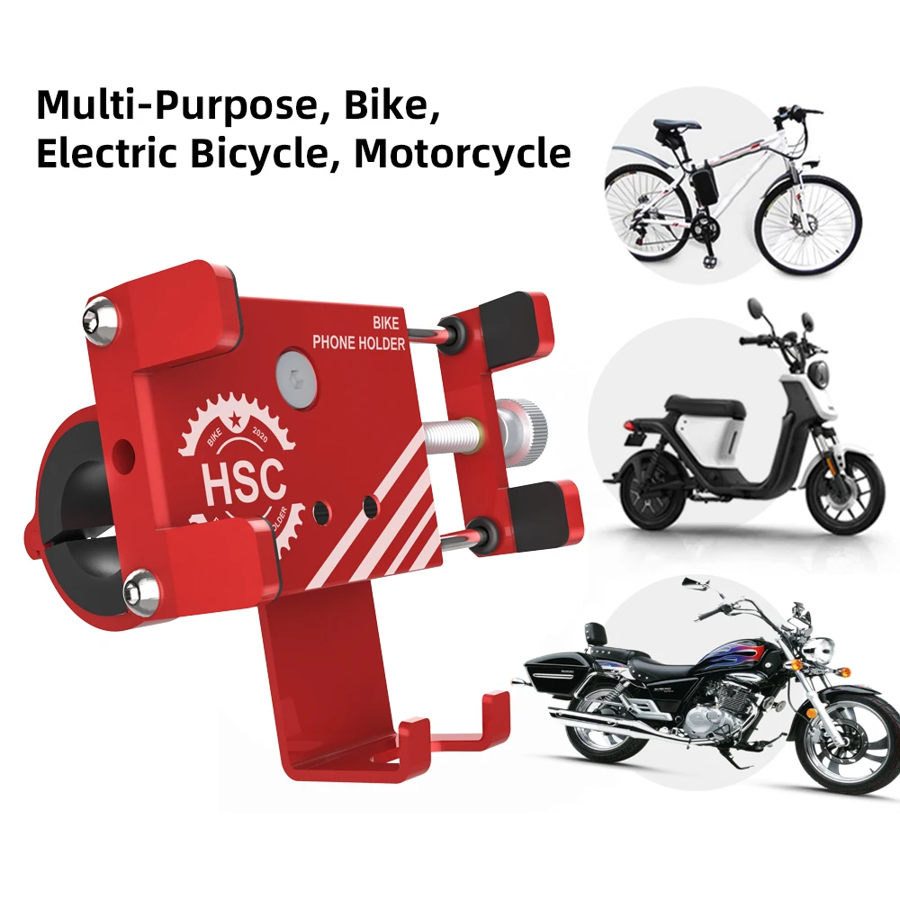 
New Bicycle Phone Mount Aluminum Alloy Bike Phone Holder for Mobile Phones 