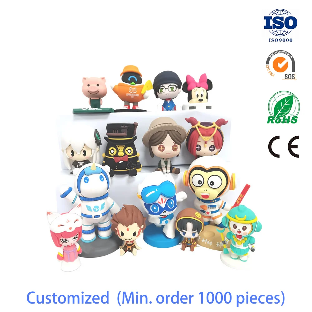 PVC Soft Plastic Doll 3d cartoon doll advertising  decoration PVC soft rubber Blind box doll Promotional Gift Various Size