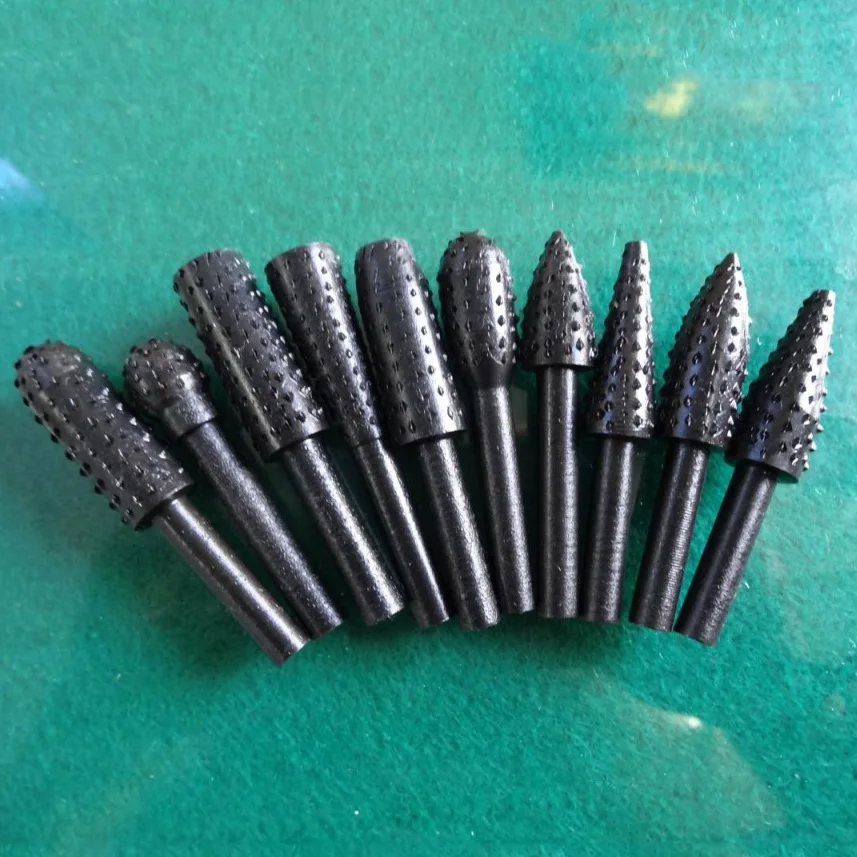 10PCS Electric Power Tools Grinding Polishing Carving Burnishing Wood Working Rotary Rasps Files Sets