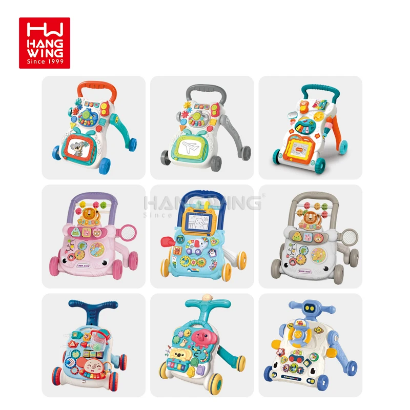 HW Factory Direct Multi-theme Support OEM/DOM Infant Stroller Toys Montessori Early Learning Learning Walking Baby Walker