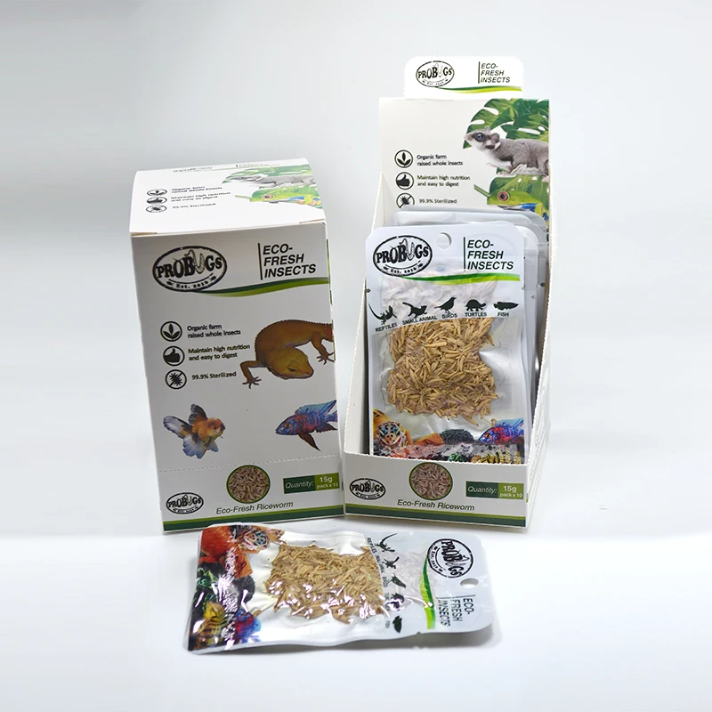 Пищевые насекомые Eco Fresh Riceworm корм для домашних животных съедобные рыбы черепахи птицы