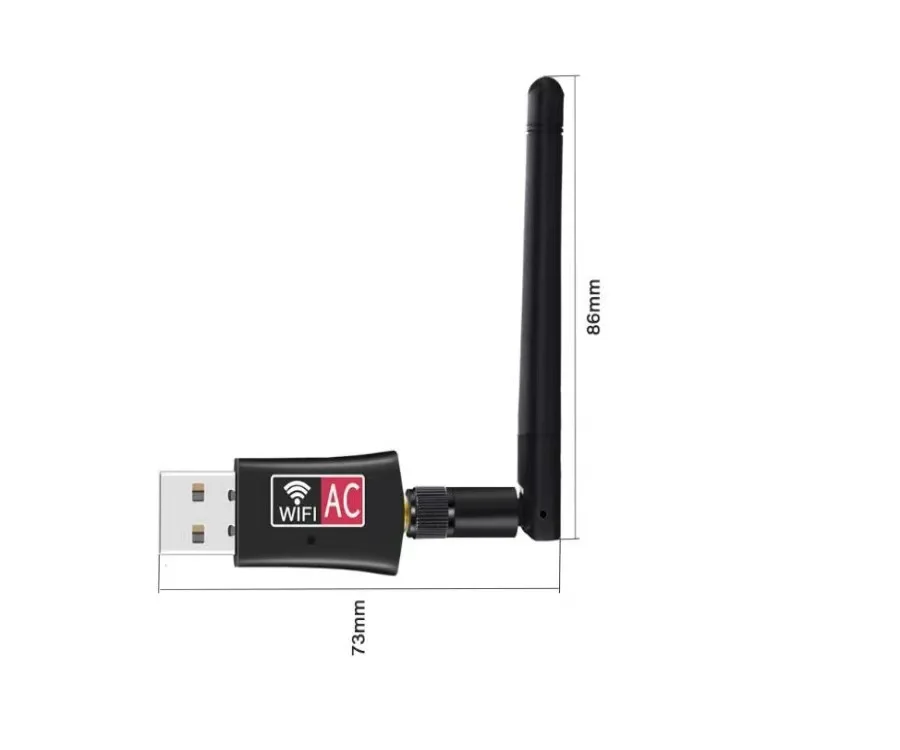 Оптовая продажа беспроводная сетевая карта приемник Wi-Fi 600 м 2 дБ настольный ноутбук usb передатчик с высоким коэффициентом усиления двухдиапазонный адаптер