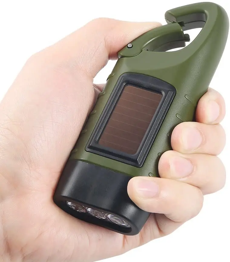 Hand Crank Mini Emergency Survival Quick Snap Dynamo Bright Rechargeable LED Dynamo Flashlight For Outdoor Sports