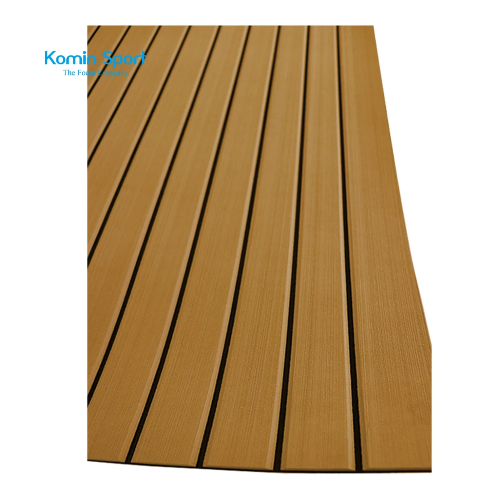 Custom Synthesis Decking Material EVA Foam Faux Teak Sheet Marine Boat Flooring