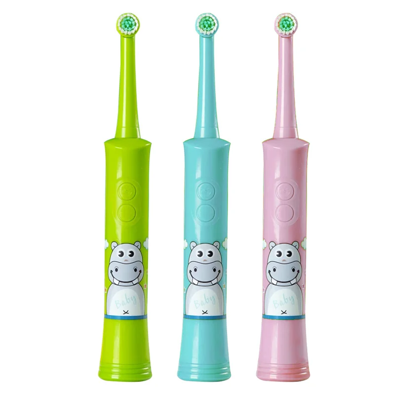 Factory Wholesales Rotary Heads Electric Toothbrush Oral Dental B Cleaning 360 Rotating Round Sonic Kids Electric Toothbrush