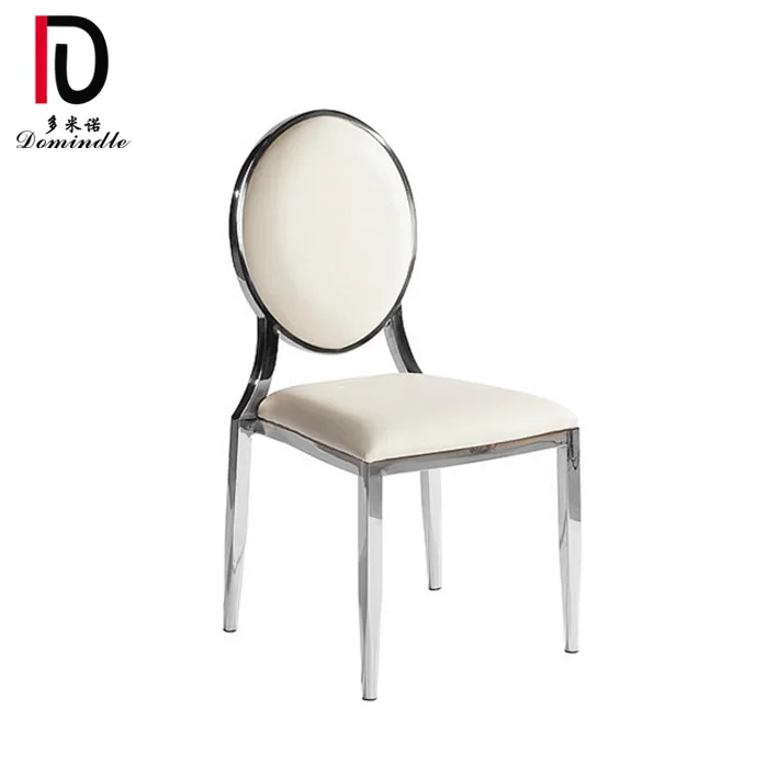 2020 hot sale event used oval back stainless steel gold wedding dining chair