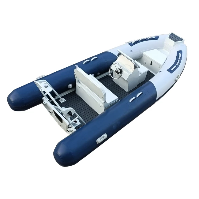 13ft AL RIB 420 Aluminum PVC/Hypalon/Orca Rigid Inflatable Boat With Outboard Engine