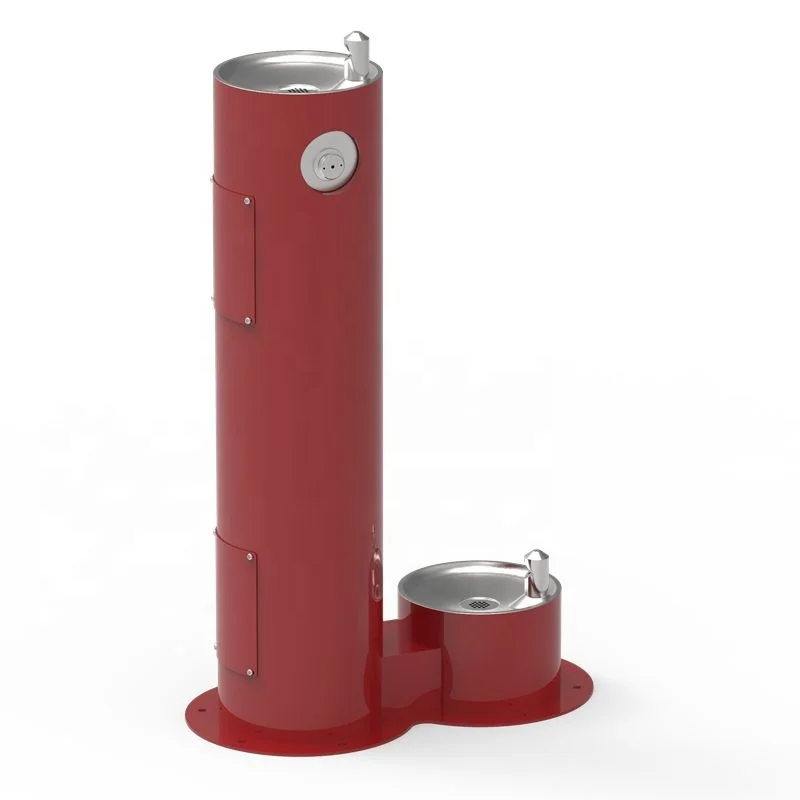 TL59 pedestal mounted outdoor drinking fountain Outdoor with Pet Station