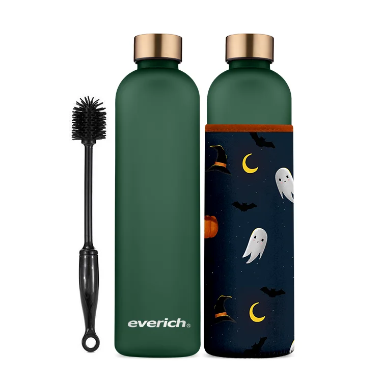 В наличии! Мотивирующая пластиковая тритановая бутылка для воды Everich без бисфенола А с маркером времени, бутылки для воды 1000 мл