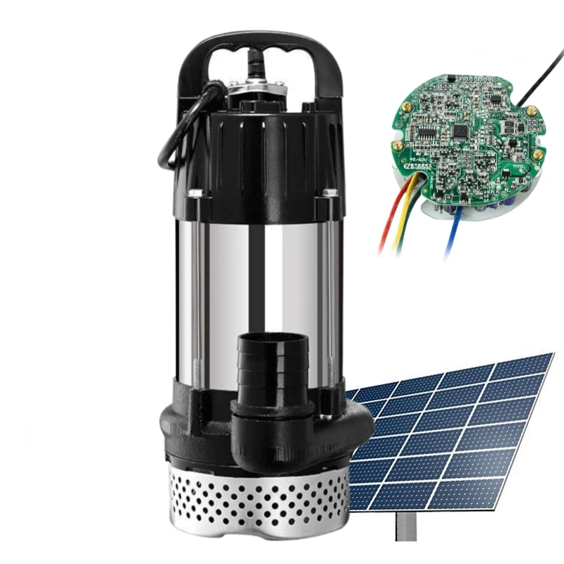 DC48V60V solar brushless submersible pump built-in controller solar pump agricultural irrigation small water pump