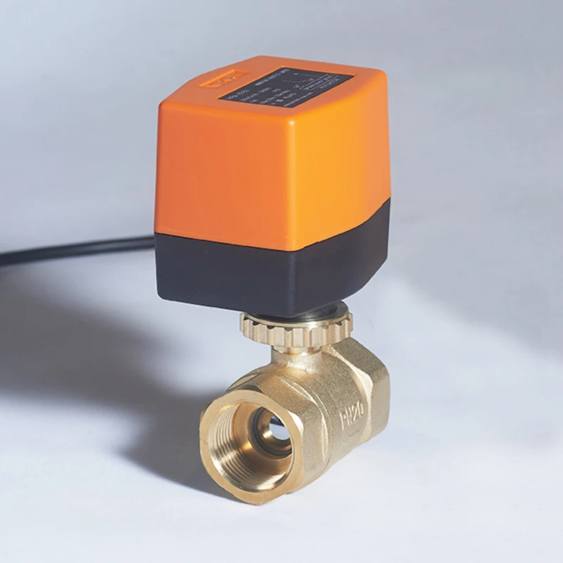 Winvall 220V Actuated Ball Valve 2 Way Motorized Brass Floating Valves Electric On-off Control Motorised Two Way Ball Valve PN20