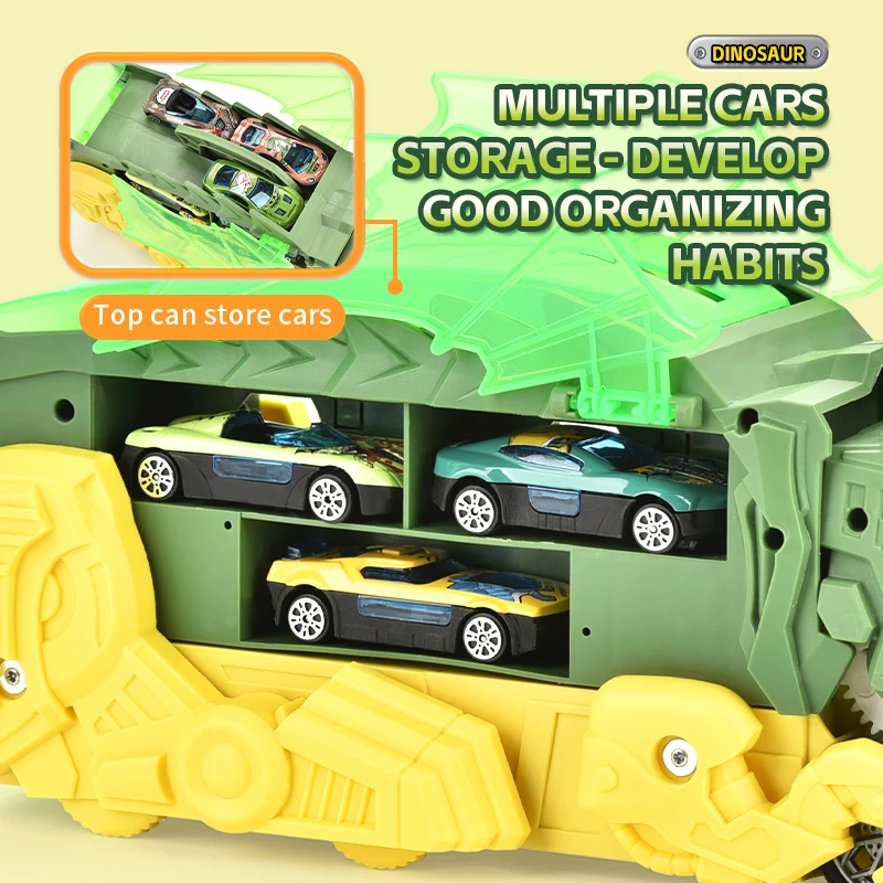inertial Dinosaur toy Press car Educational Cartoon animal Diy Slide Wheels Disassembly Car Toy For Kids inertial toy car