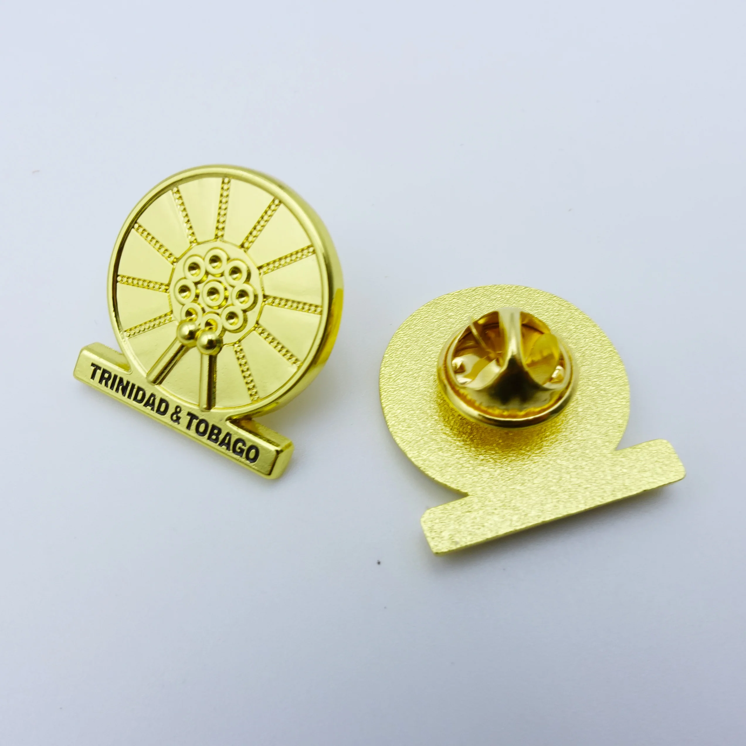 custom metal gold round clothing lapel Pins for suit men gold name badges brooch pin custom pins metal logo badges wholesale