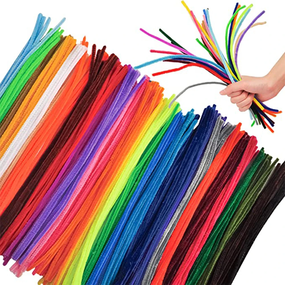 OEM Magic Colorful DIY Wire Chenille Stem Foam Pipe Cleaners Craft Kit With Pom-poms