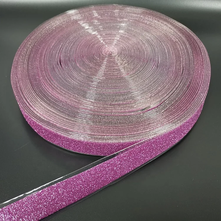 
Shoe Materials factory chrome colorful soft pvc glitter strip 