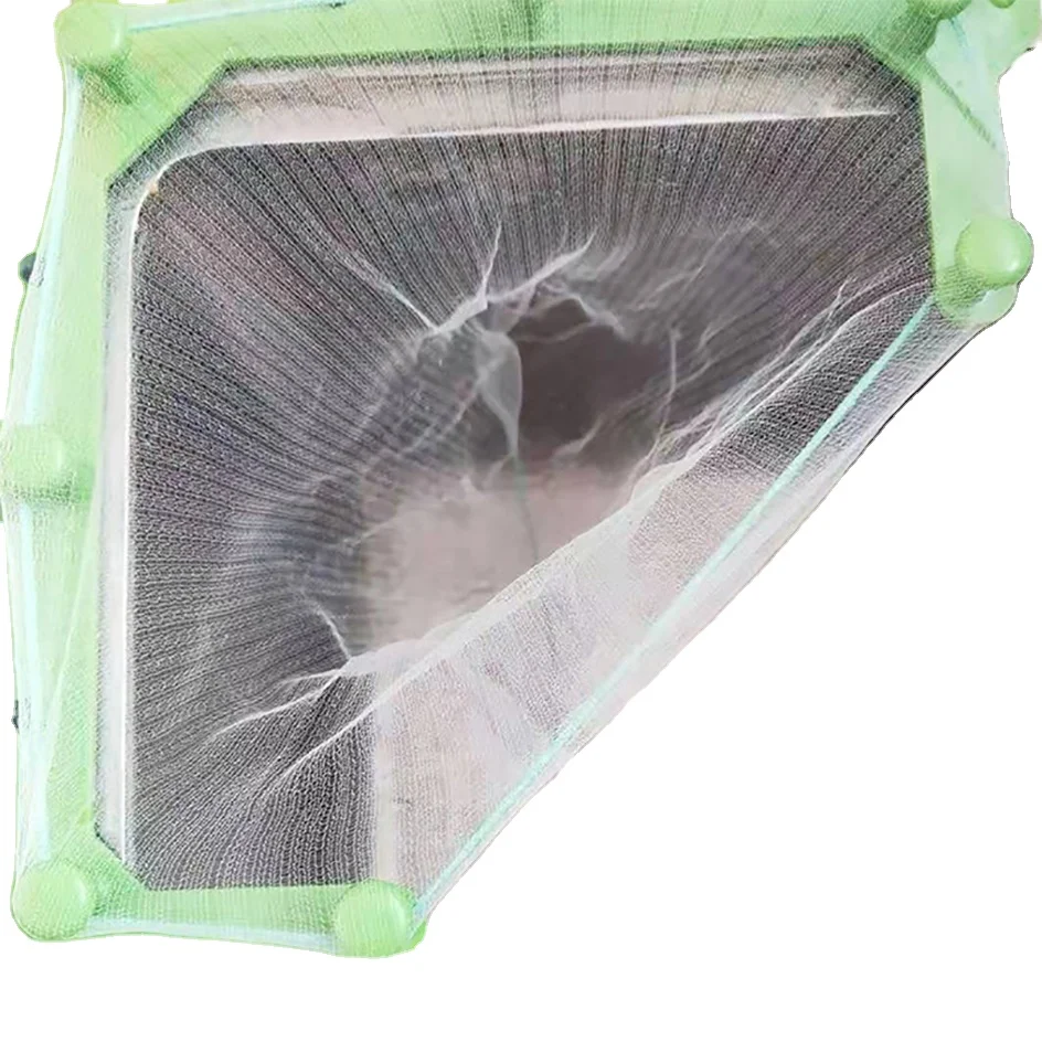 8230312 100pcs Pack Portable Sink Basket Triangular Strainer Filter Ort Drain Net Disposable Kitchen Sewer Drain Bag With Rack