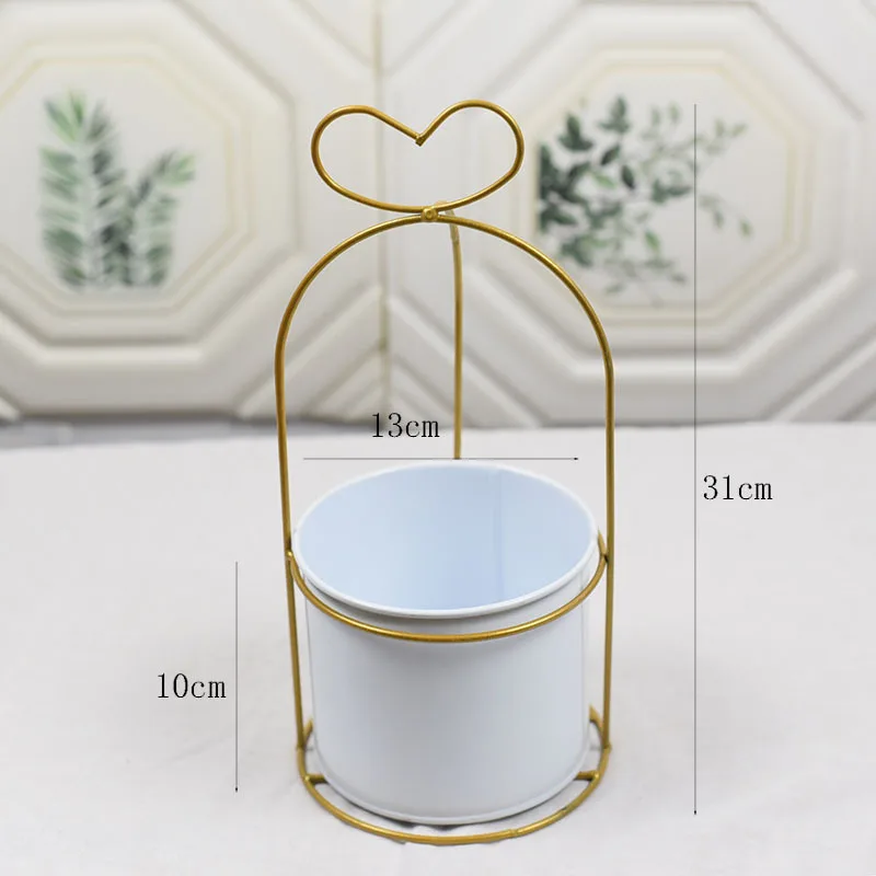 Factory Direct heart geometric rectangle round hanging basket flower pot Hand flower basket wall flower basket