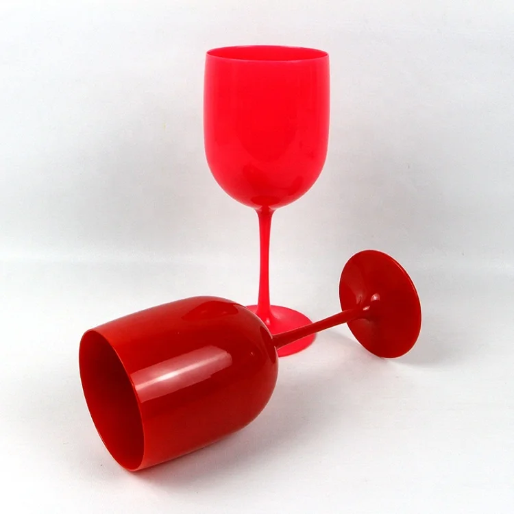 
Hot sale Party Cheap Reusable Color Plastic Red Wine Glass 