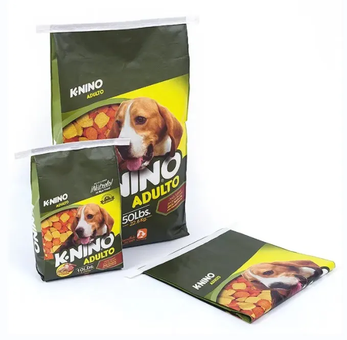 Biodegradable 1Kg 5Kg 10Kg 15Kg 20Kg Stand Up Flat Bottom Pet Dog Food Packaging Kraft Paper Bag Animal Feed Pouch