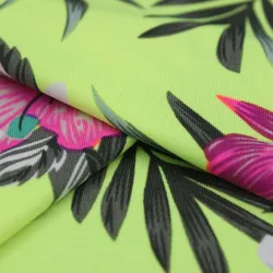 vintage 80%nylon 20%ns spandex 4 way stretch floral printed breathable swimsuit fabric
