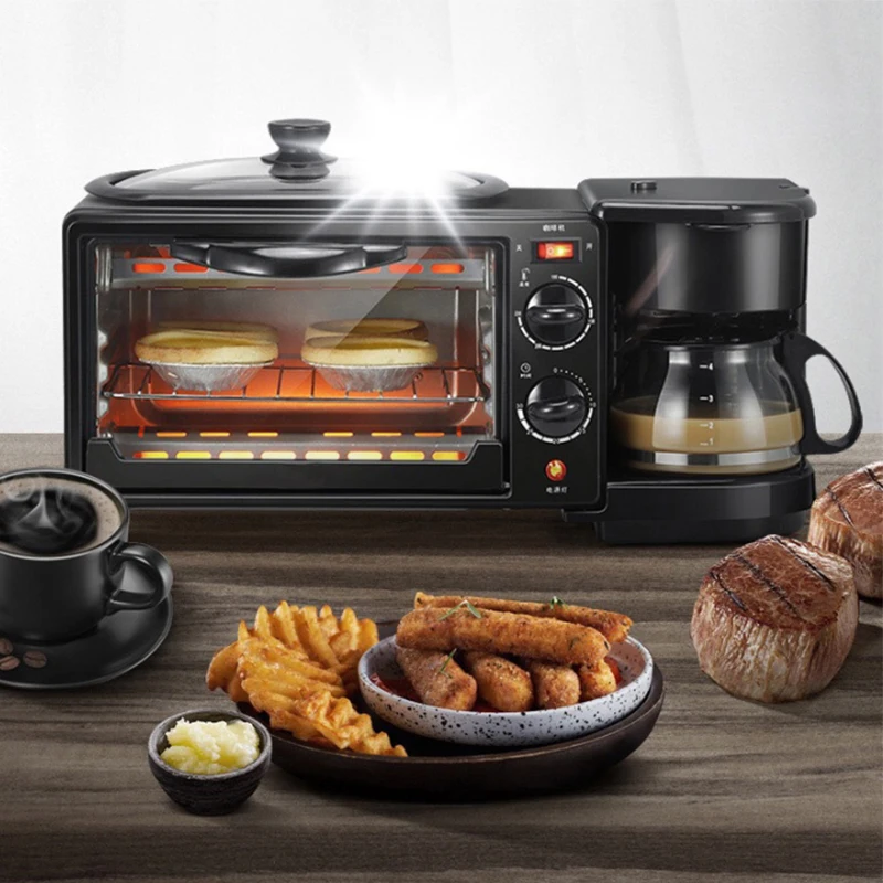  3 in 1 Easy Smart Ultimate Breakfast Maker Station with Coffee Toaster Oven