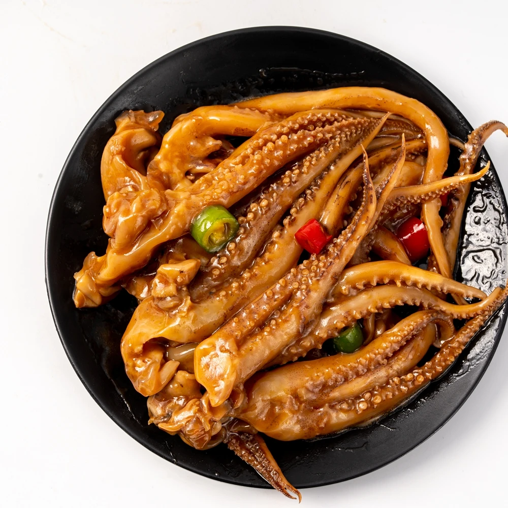 Factory Direct China Convenient Ready-To-Eat Seafood Dishes Spicy Pickled Squid Tentacles