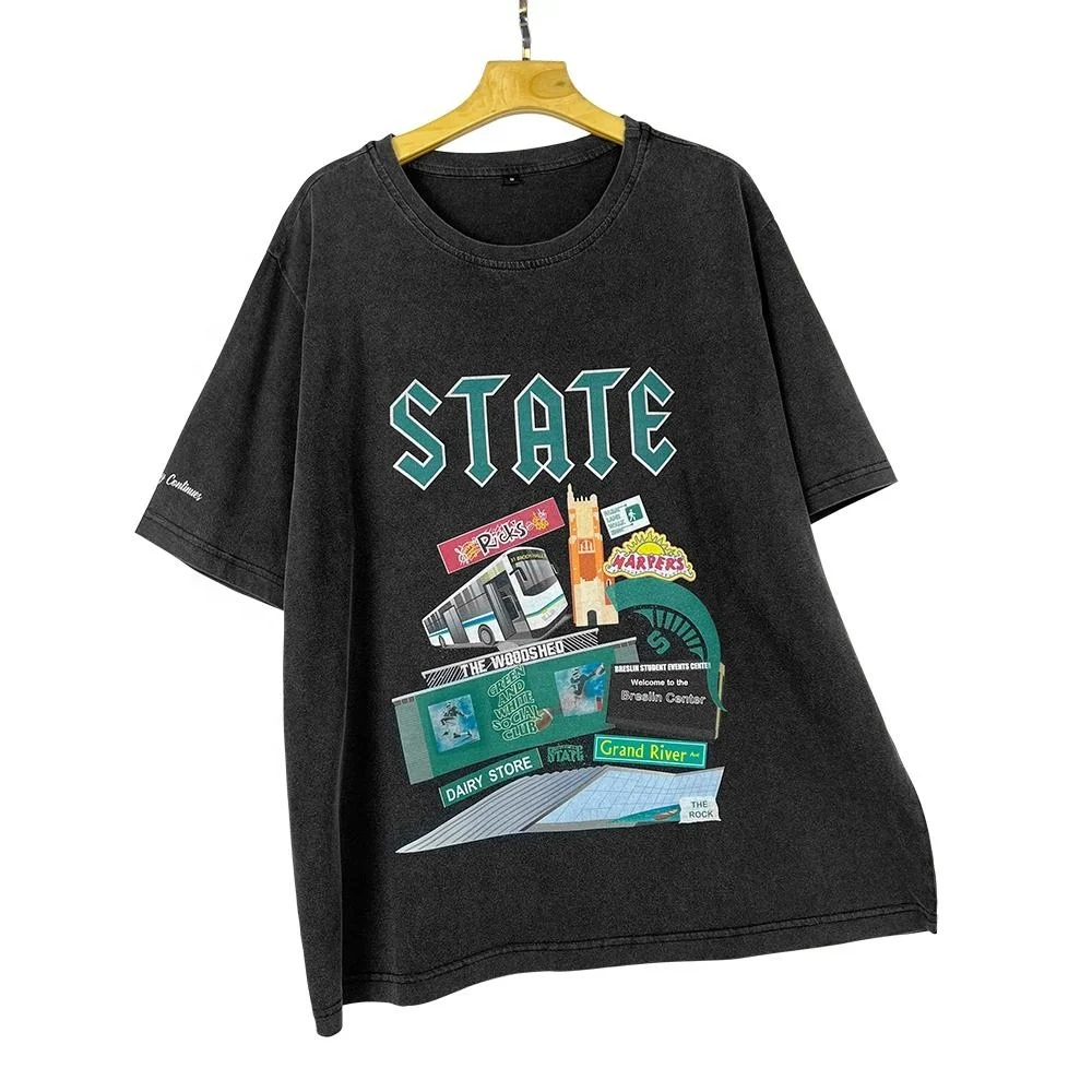 Manufacturers for customs clothes 100% cotton  dtg printing custom logo oversize black t-shirts for men