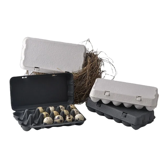 Biodegradable customize color paper pulp18 holes quail eggs packing box