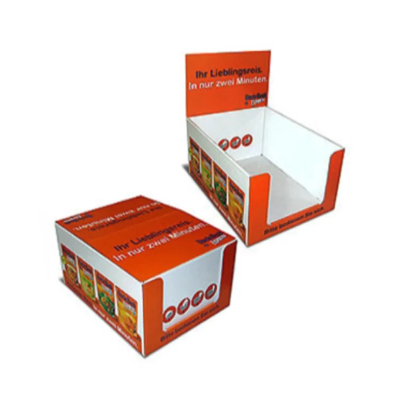 Manufacturer POP custom cardboard Coffee bean Counter displays with tear off line paper Snacks packaging boxes Display Box