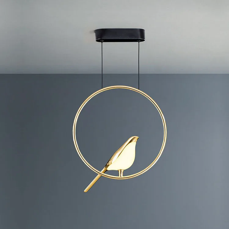 Hot selling light luxury magpie bird design bedroom living room bedside chandelier LED pendant lamp