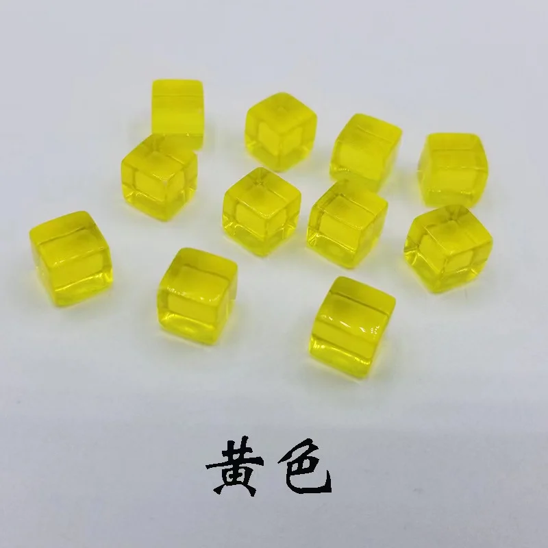 Маленькие пластиковые кубики для настольной игры Красочный прозрачный пользовательский куб