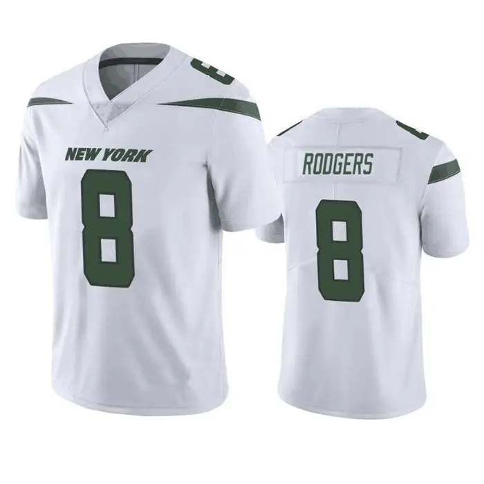 New Player Wholesale Cheap Stitched American Football Jersey New York 8 Aaron Rodgers
