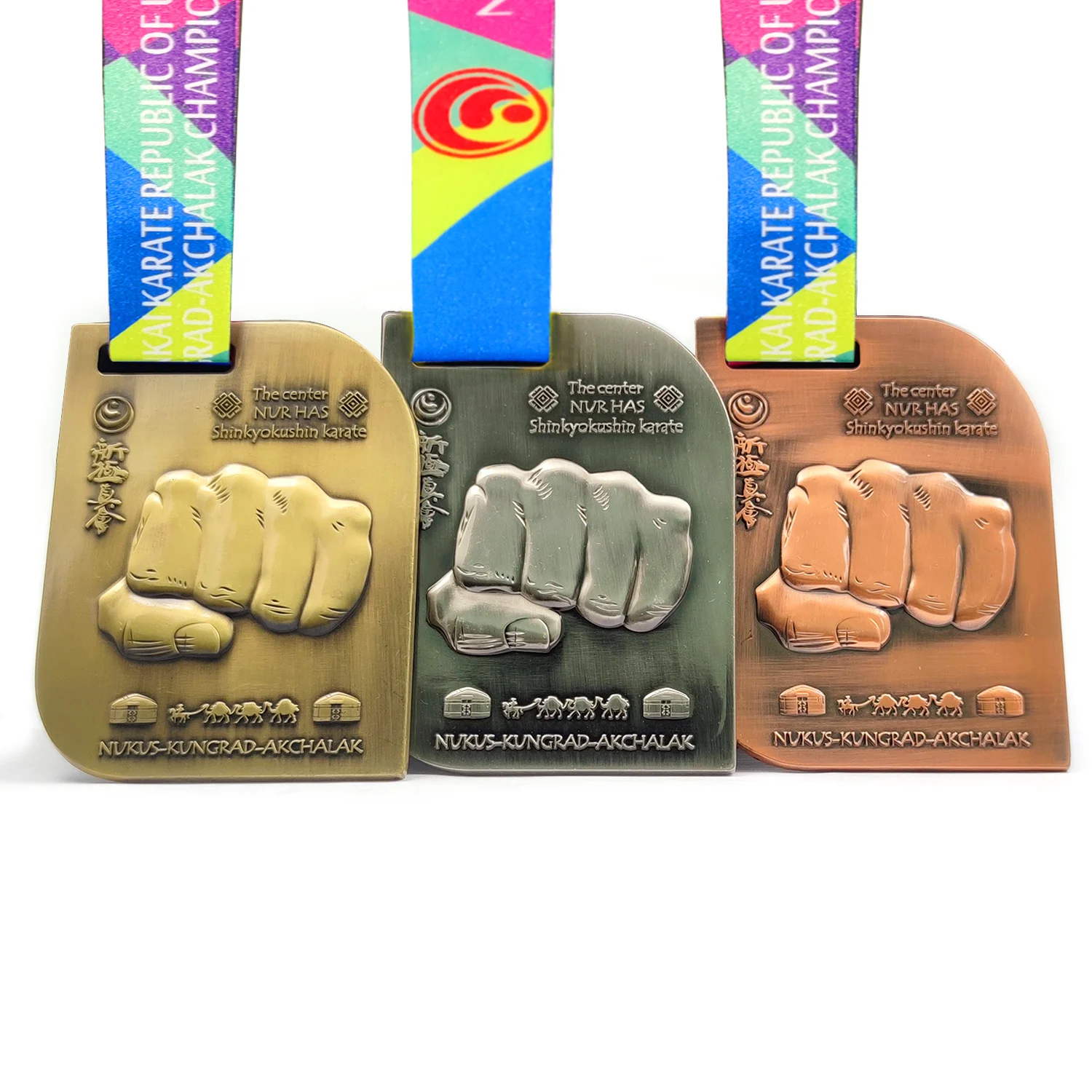 Medals manufacturers wholesale 2/3D metal Award trophy gold Silver Bronze medal custom sport taekwondo karate medal