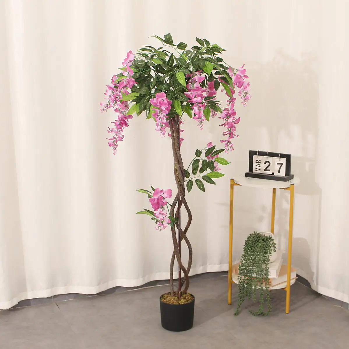 Artificial Plants White Large Top Selling Latest Green Decor Cherry 2024 Leaves Artificial Bromeliads Flowers
