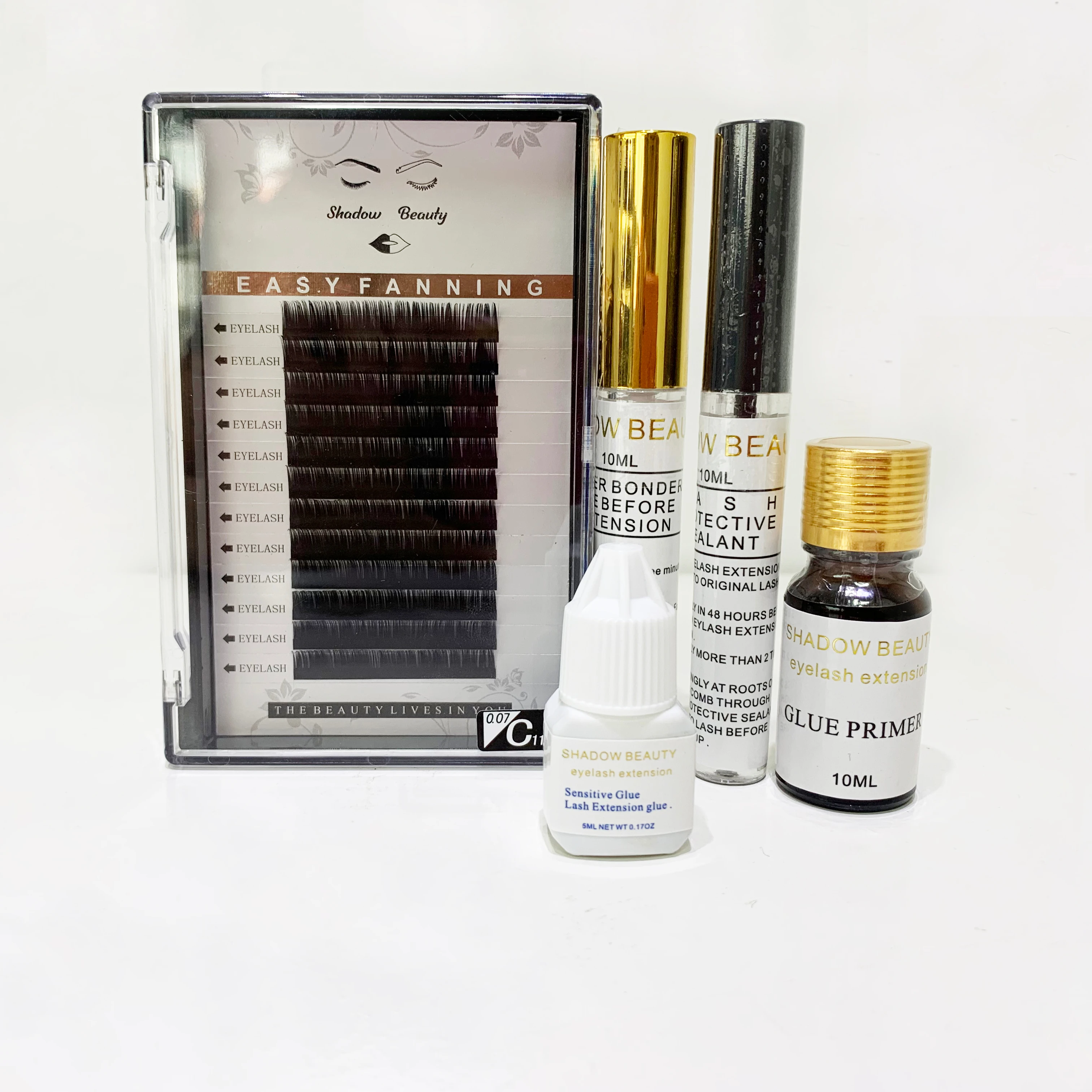 
5 ml 10 ml custom eyelash glue black color eyelash adhesive glue for eyelash extension 