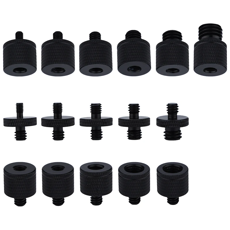 New 1/4 Inch Female 1/4 Inch Male To M4 M5 M6 M8 M10 M12 Conversion Screw Adapter aluminum alloy Screw For Camera Tripod