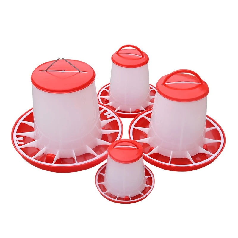 Plastic Poultry Feeder Pan Bucket  Brolier Feeders Water Drinker Farm Equipment Auto Chicken Feeder