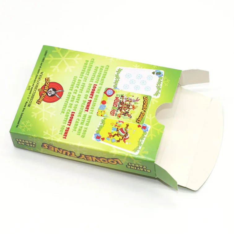 Custom promotion tuck box packed playing cards printing paper pokers as advertising gifts