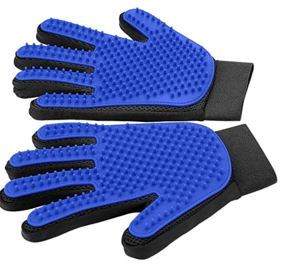 2024 Pet Grooming Cleaning Massage Brush Hair Remover Glove Silicone Shower Dog Cat Brush Gloves