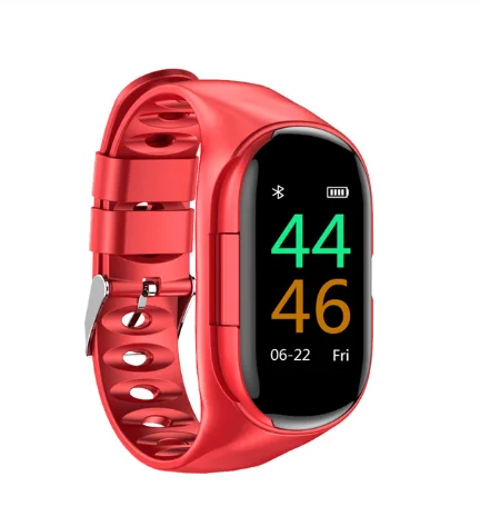  Factory BT Earphone with Ai Smart Watch Heart Rate Monitor Wristband Long Time Stand by smart watch earbuds and