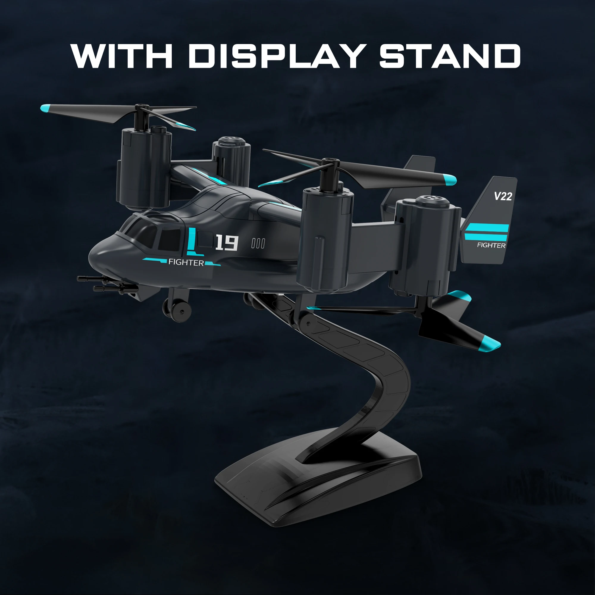 LM19 fighter aircraft headless mode 2 in 1 airplane with camera fpv real time image transmission mini drone toy