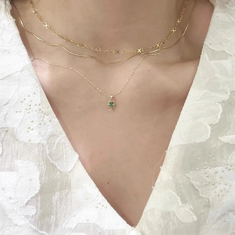 Oval Zodiac 925 Sterling Silver Natural Birthstone Crystal Pendant Necklaces For Woman