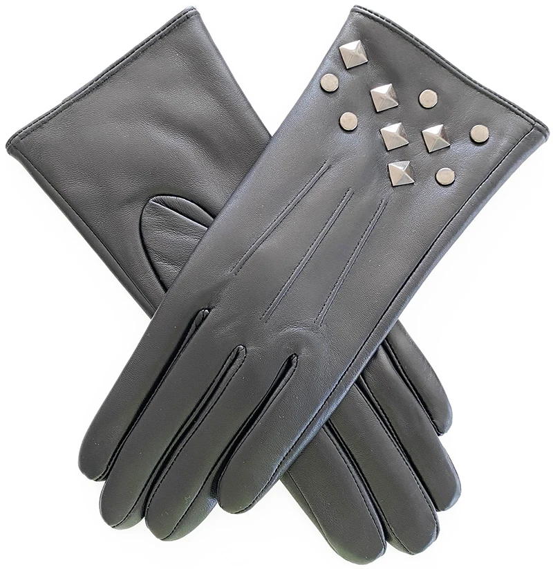 Wholesale Fashion Opera Dance Party Women Rivet Leather Winter Gloves