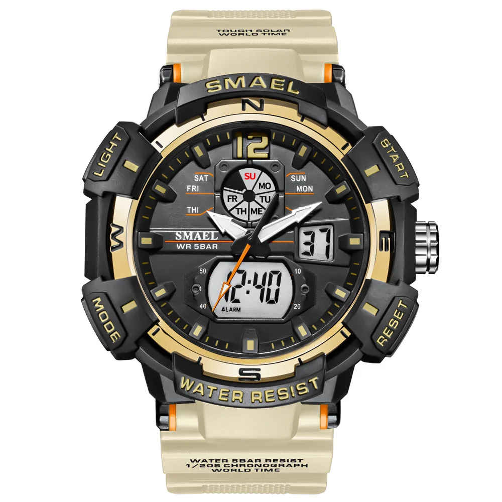 SMAEL new model 8045 cool men watch plastic analog digital Reloj led sports watch