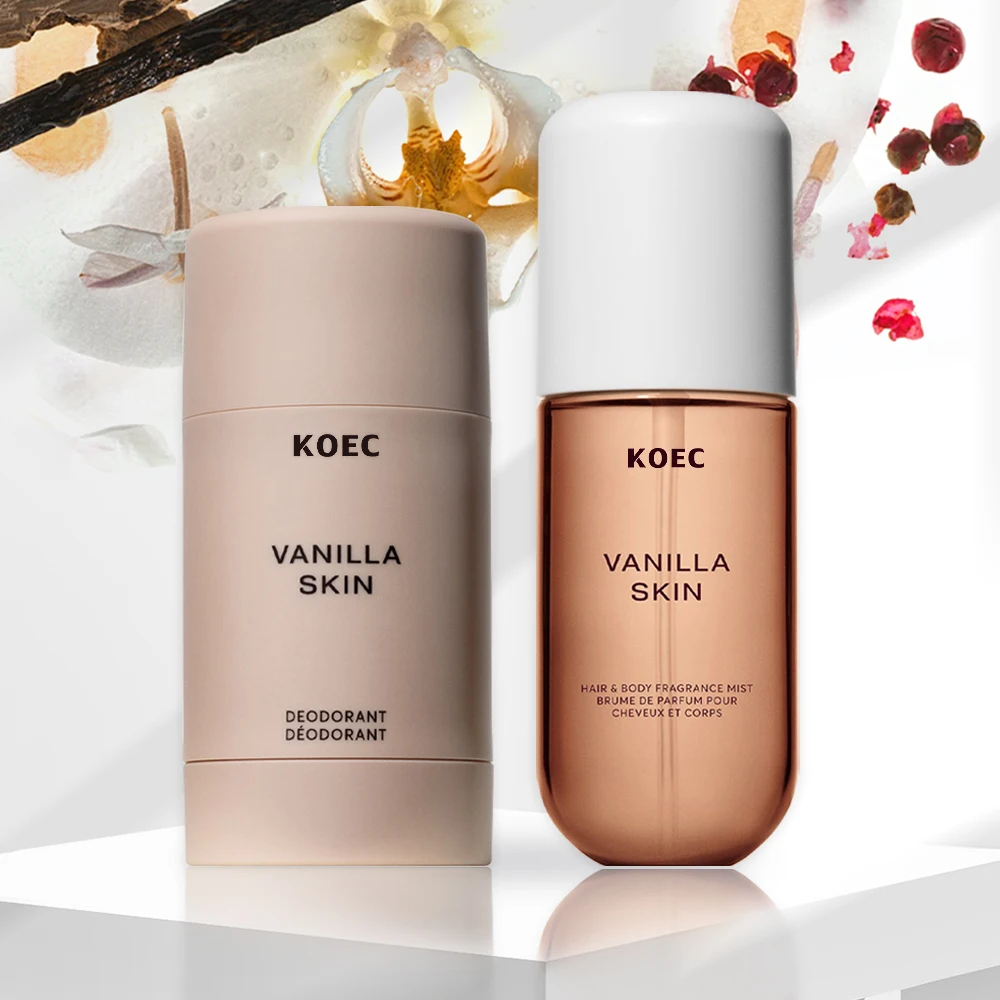 OEM Vanilla Skin Hair&Body Mist and Body Deodorant Private Label Body Care Gift Set Long-Lasting Fragrance Perfume for Women&Men