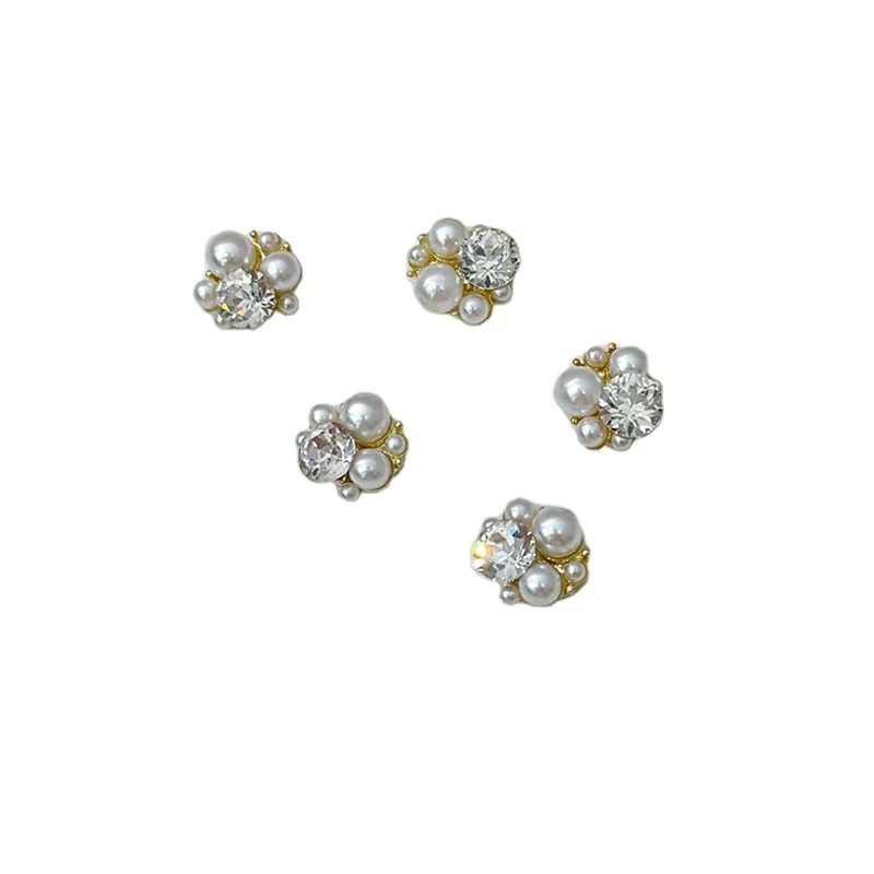 2024 New star alloy nail jewelry cross personality heart three-dimensional butterfly Moon nail decoration