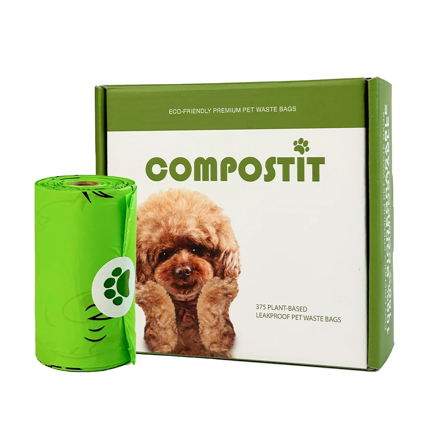 100% Biodegradable Compostable Dog Poop Bags Custom Logo Modern Small Animals Pet Waste bags