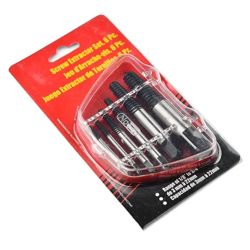 Hot 5pcs or 6pcs/Set Damaged Broken Screws Extractor Removal Tool Damaged Bolts Screws Drill Bits Screw Drivers 4mm-15mm 1 pc