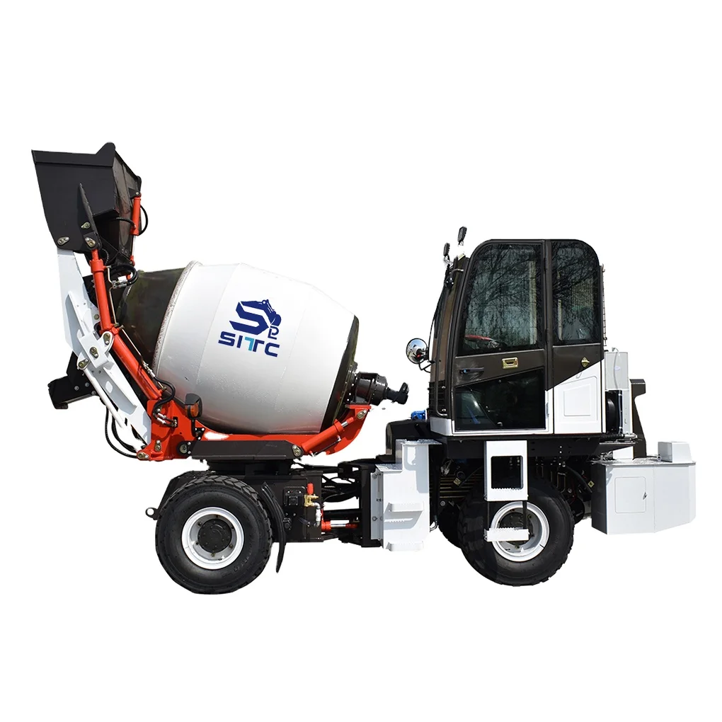 New 1.5m3 Self-Charging Concrete Mixer Truck Self-Loading Construction Gearbox Bearing Pump With Cement Mixing Machine